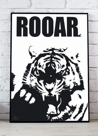 Plakat Med Tiger 21 X 29 A4 Kr 199 -