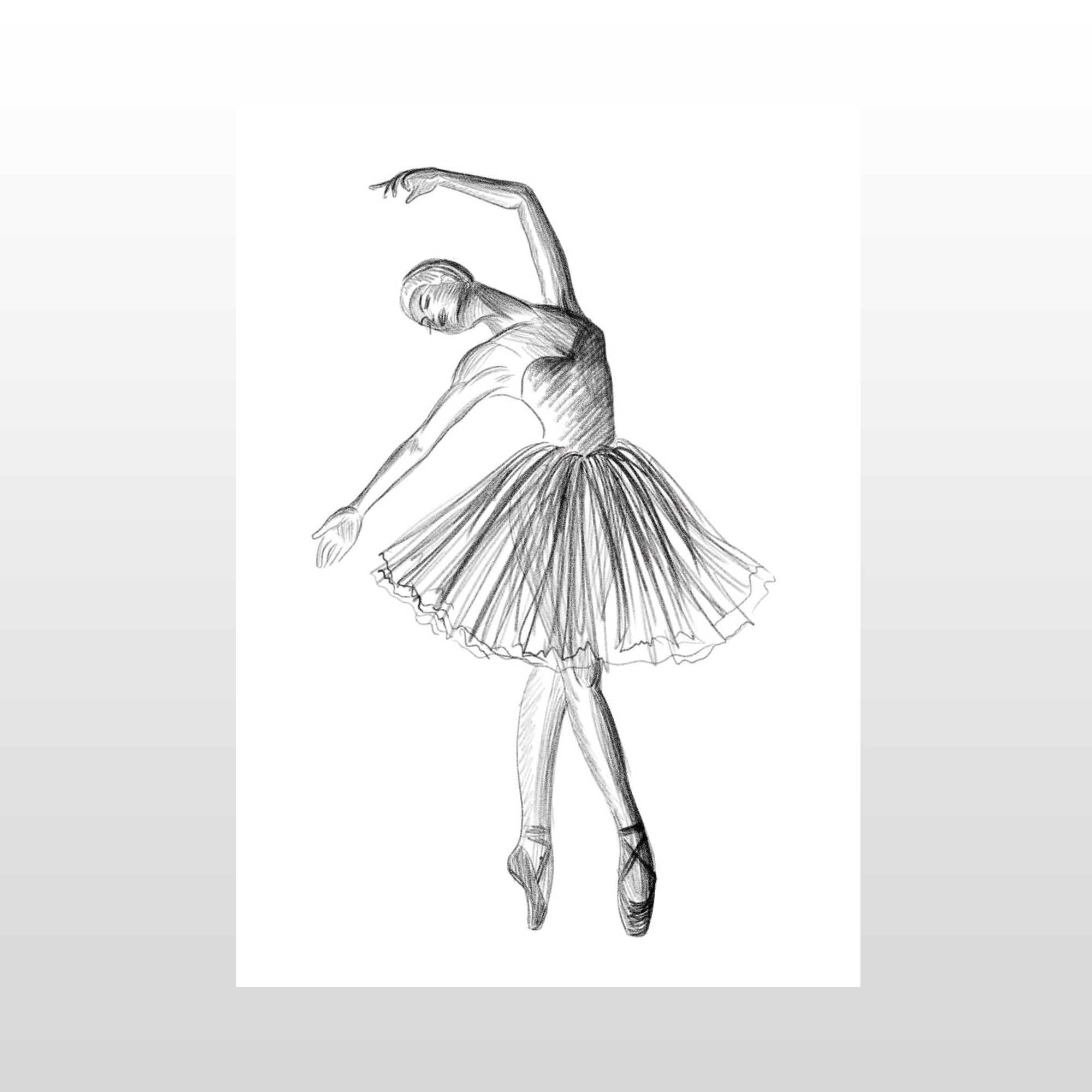 Plakat    Quot   Ballet   Tegning   Quot    A4