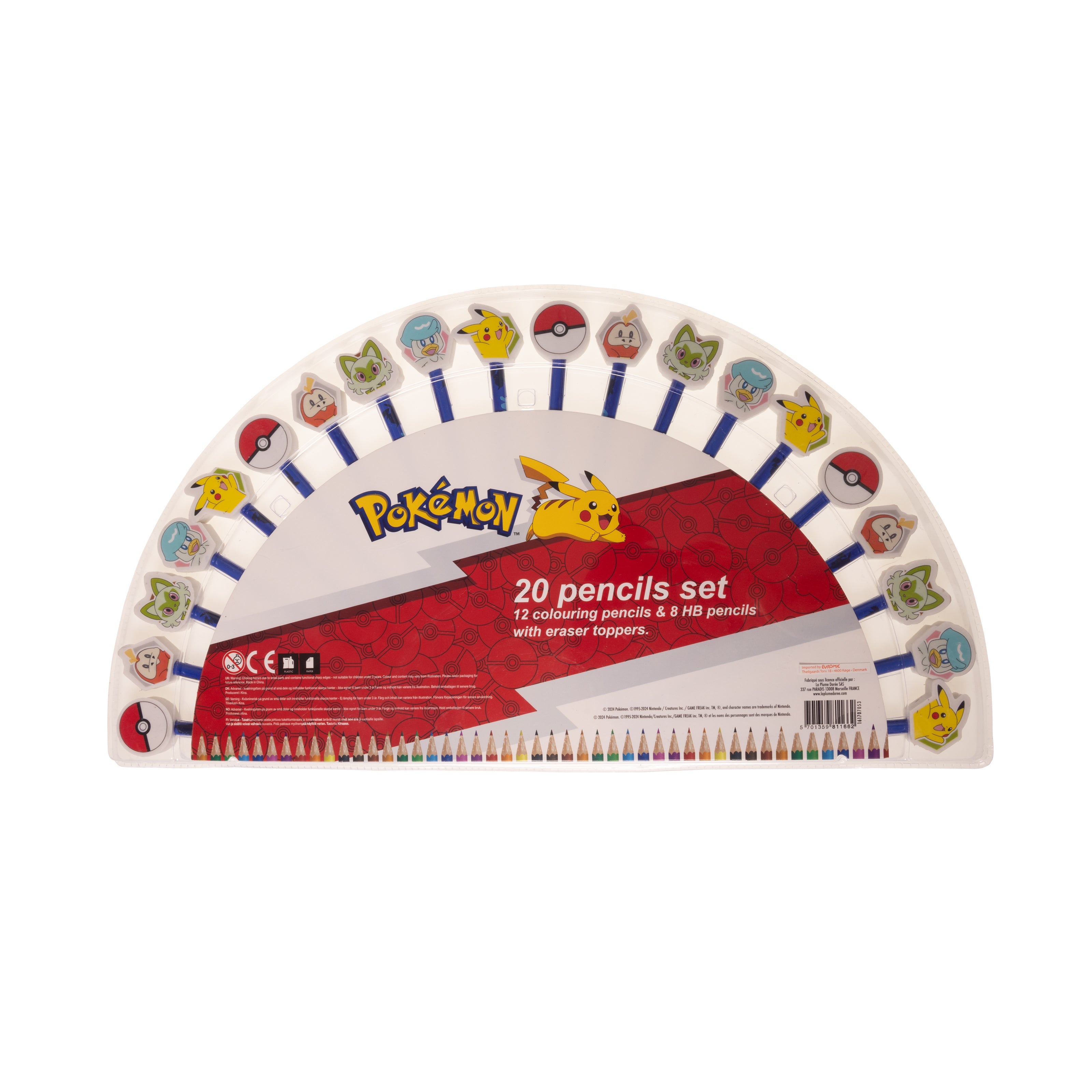 Pokémon   Blyant   Sæt   W   Toppers    20 - Pack     161707053    Skrivesæt   Geekd   Dk