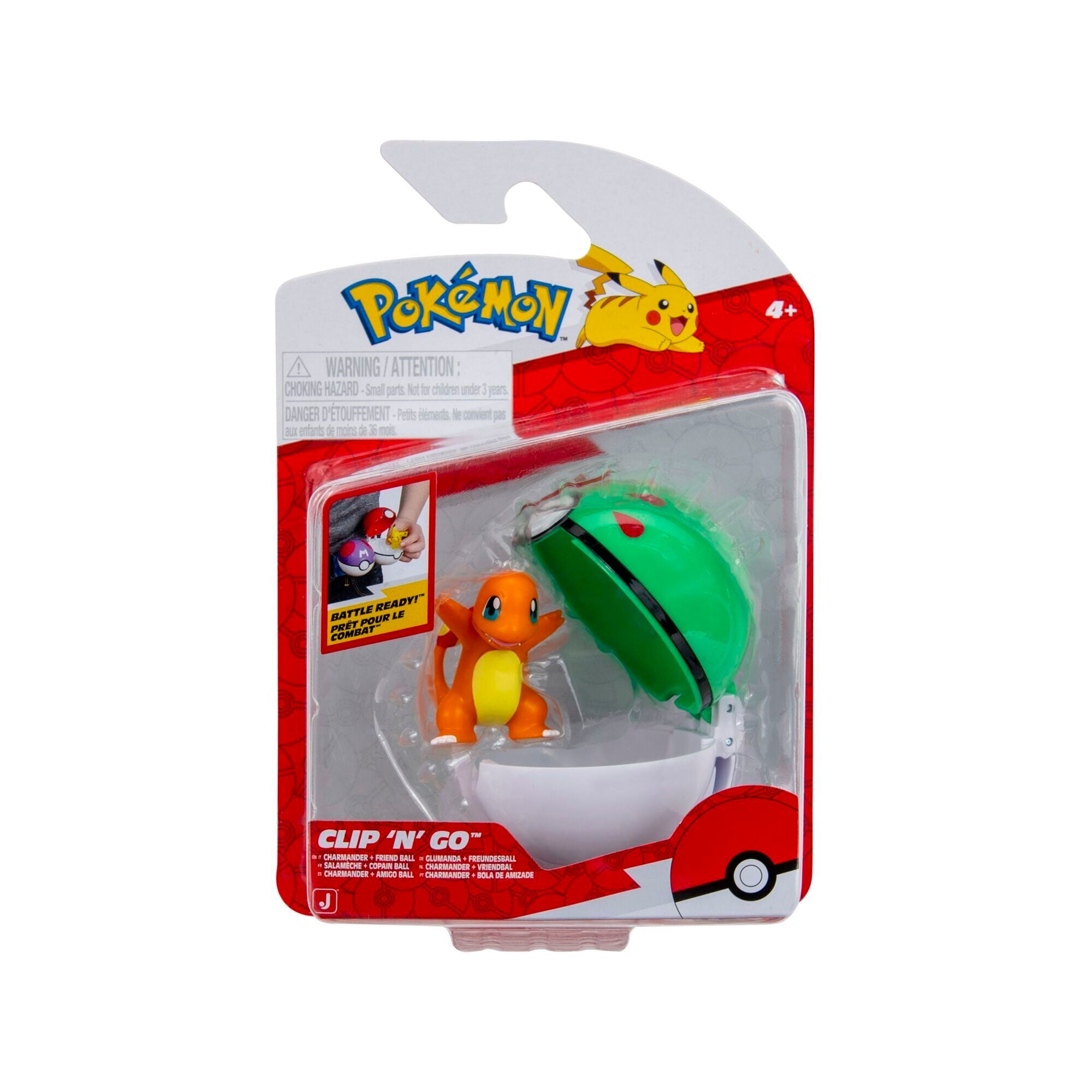 Pokémon   Clip   N   Go   Charmander   With   Friend   Ball    Pkw4162    Merchandise   Geekd   Dk