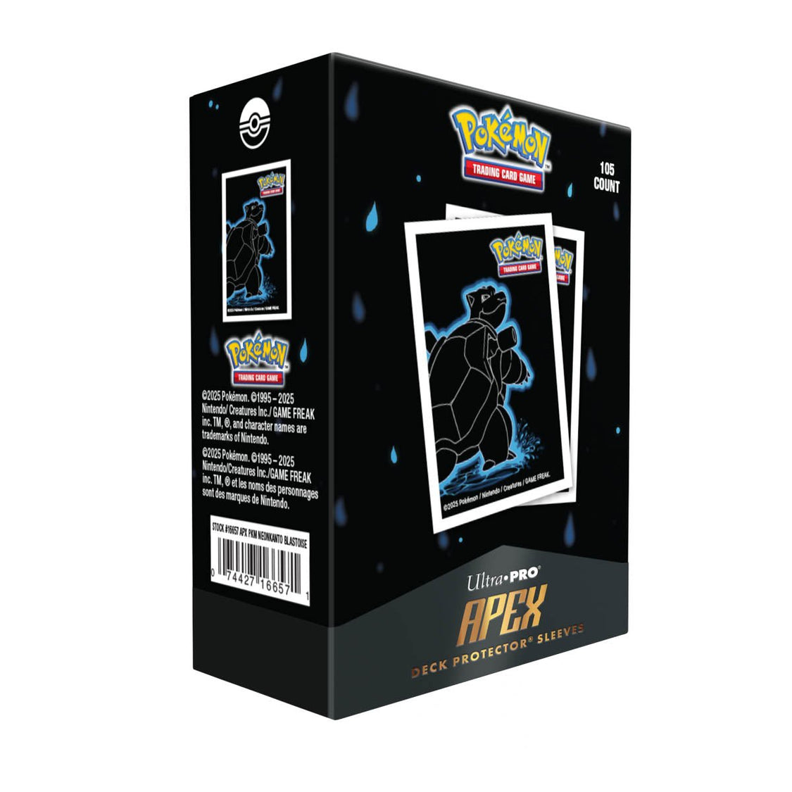 Pokémon   Neon   Kanto   Apex   Deck   Protector   Blastoise   Toys   Trading   Card   Geekd   Dk