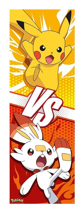 Pokemon   Door   Poster   Pikachu   And   Scorbunny   53x158   Cm   Merchandise   Geekd   Dk