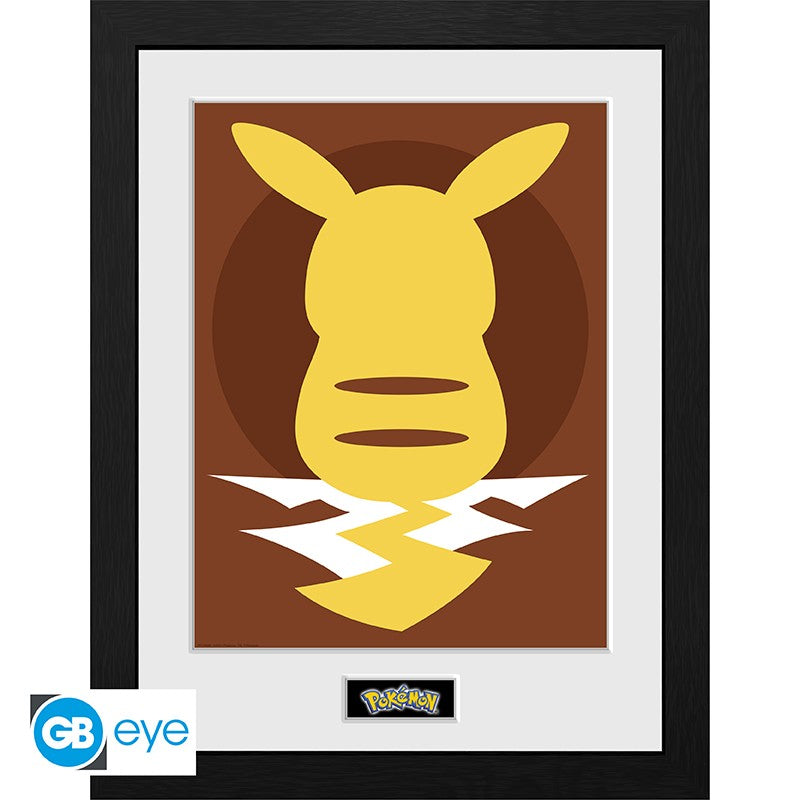 Pokemon   Framed   Print   Pikachu   Silhouette   25    30x40    Legetøj   Geekd   Dk