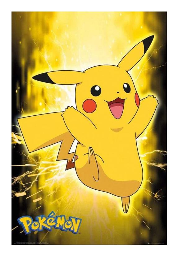 Pokemon   Poster   Maxi   91   5x61   Pikachu   Neon   Merchandise   Geekd   Dk