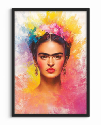 Portræt   Plakat   106    Farverig   Styrke   Og   Ren   Udstråling   Frida