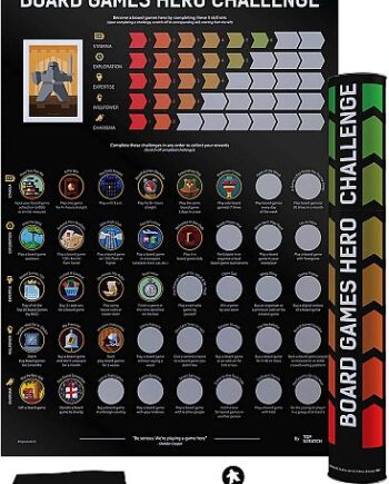 Poster   Plakat   Board   Games :  Hero   Challenge   Scratch   Off   42   5x59   7cm