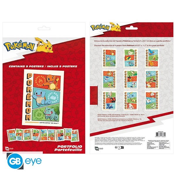 Poster Plakat Pokemon Portfolio Stk Starters 21x29 7cm