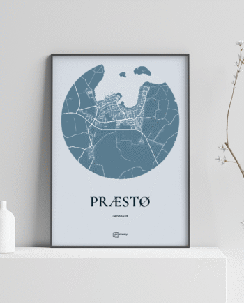 Præstø Plakaten Havblå