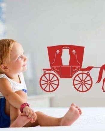 Prinsesse   Hestevogn   Wallsticker