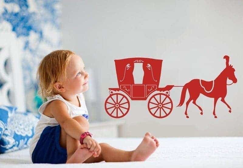 Prinsesse Hestevogn Wallsticker