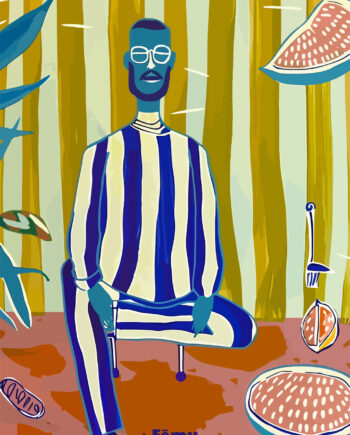 Pyjamasman   With   Glasses   Af   Få   Mu   Illustrations