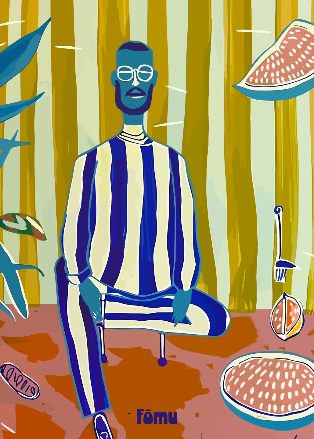 Pyjamasman   With   Glasses   Af   Få   Mu   Illustrations