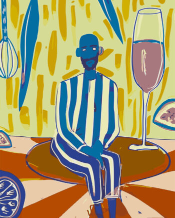 Pyjamasman   With   Redwine   Af   Få   Mu   Illustrations