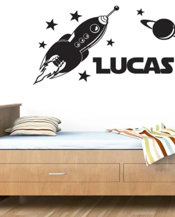 Raket     Eget   Navn   Wallsticker