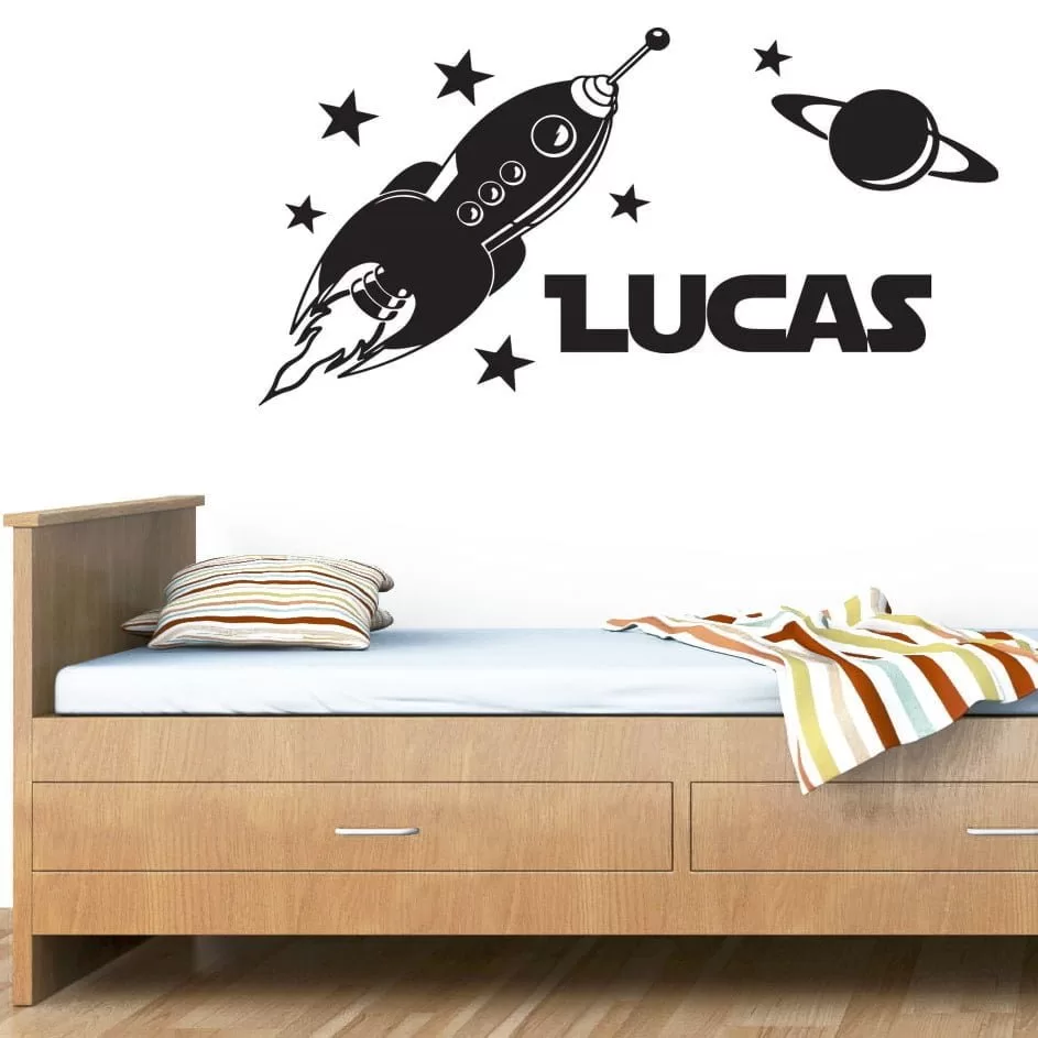 Raket Eget Navn Wallsticker