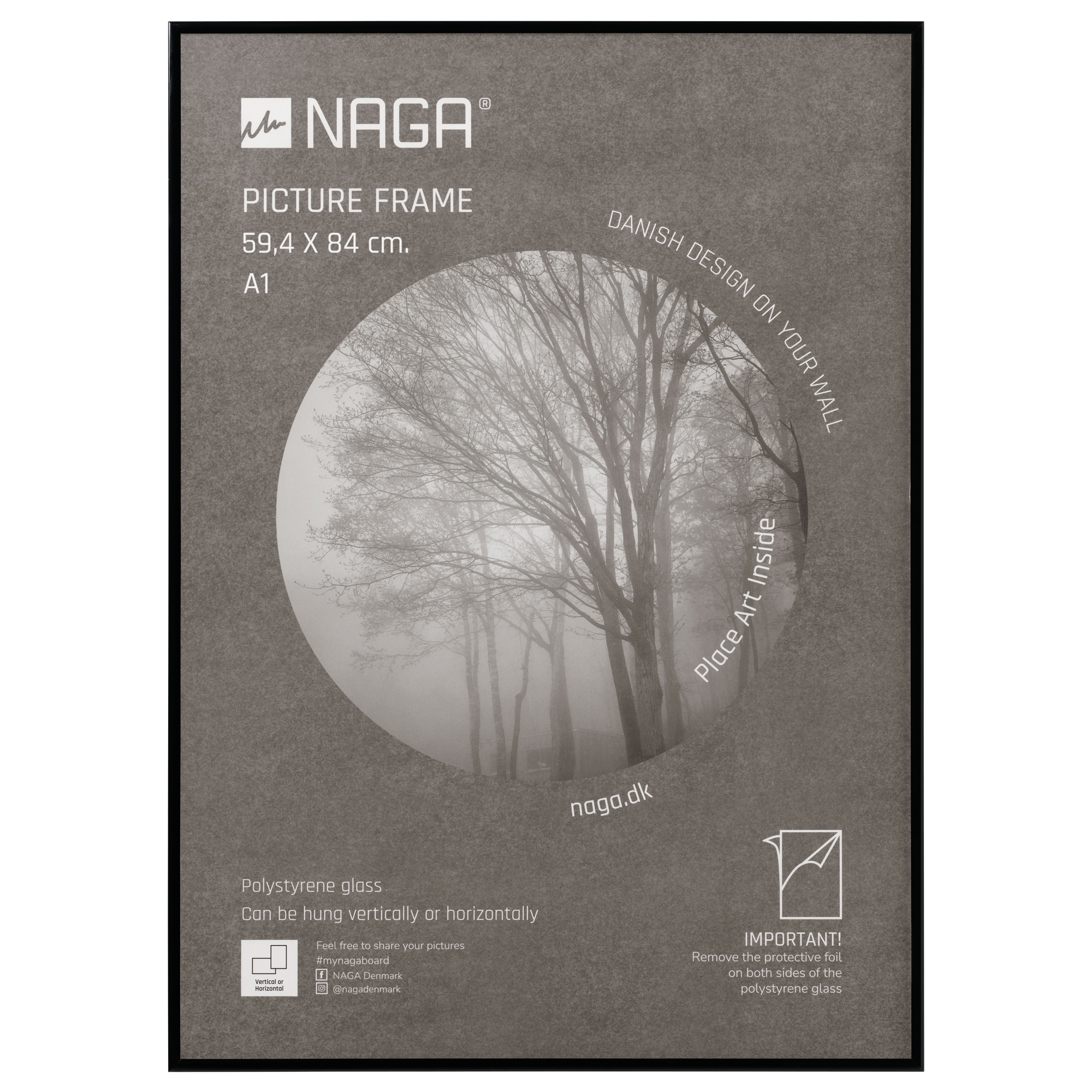 Ramme   Til   Plakater   59       X   84       Cm    Sort