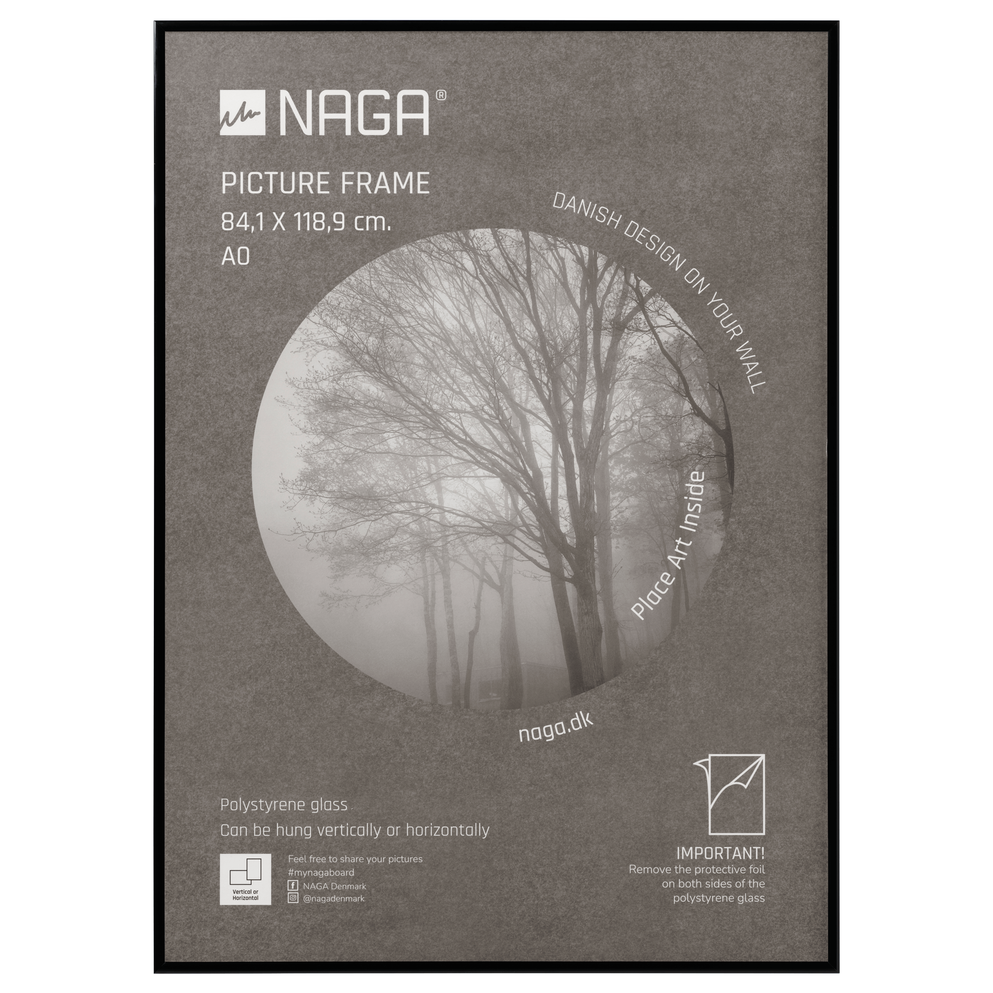 Ramme   Til   Plakater   84       X   118       Cm    Sort