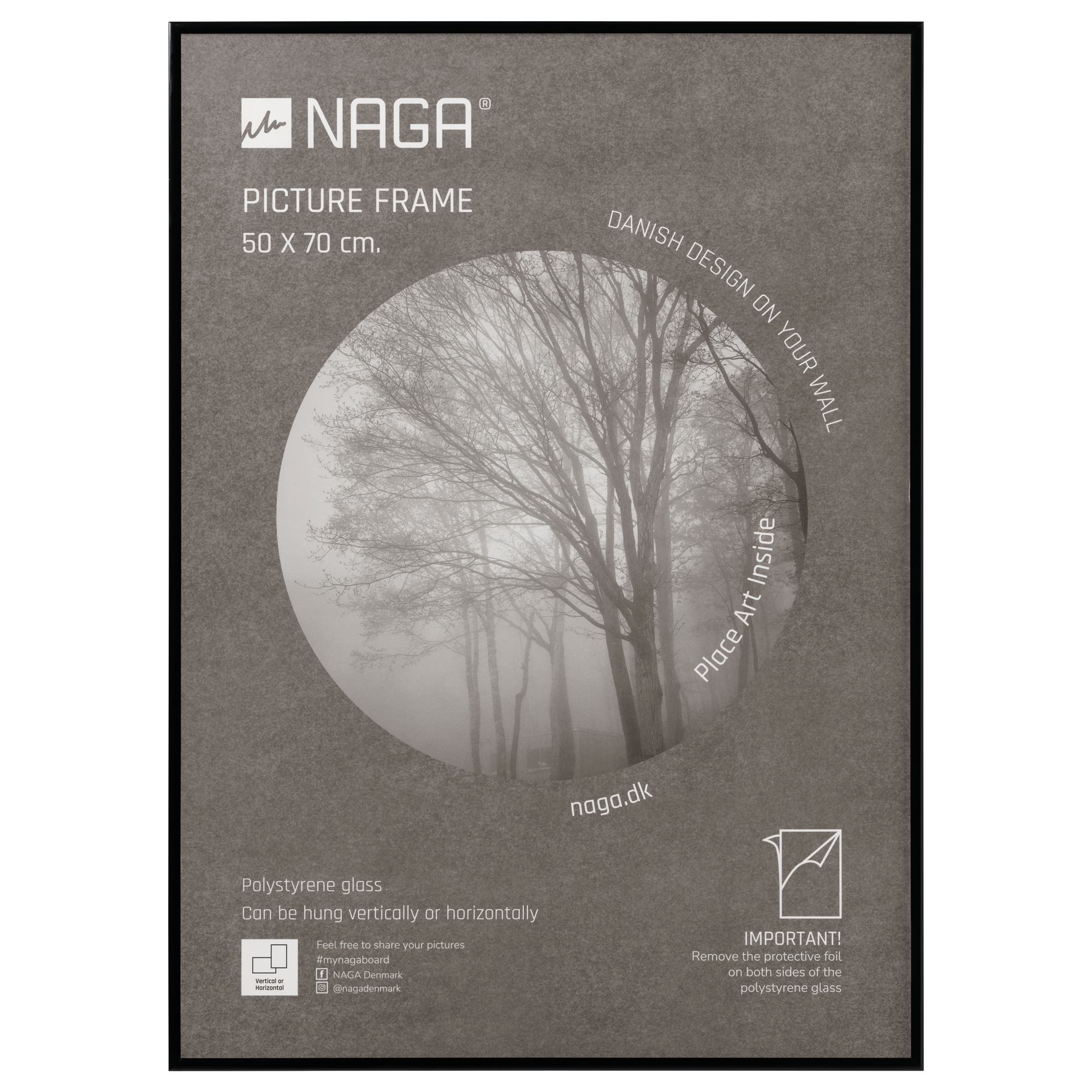 Ramme   Til   Plakater    50x70   Cm    Sort