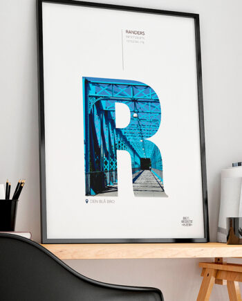 Randers - Plakat   Den   Blå   Bro   21   X   29        A4    Kr    199  -