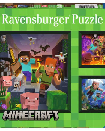 Ravensburger   Minecraft   Biomes   3x49p    10105621    Puslespil   Geekd   Dk
