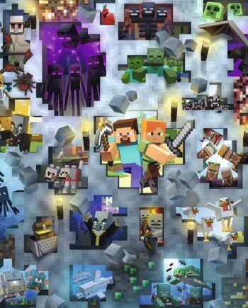 Ravensburger   Puslespil   Minecraft   Mobs   1000   Brikker    12000422    Geekd   Dk