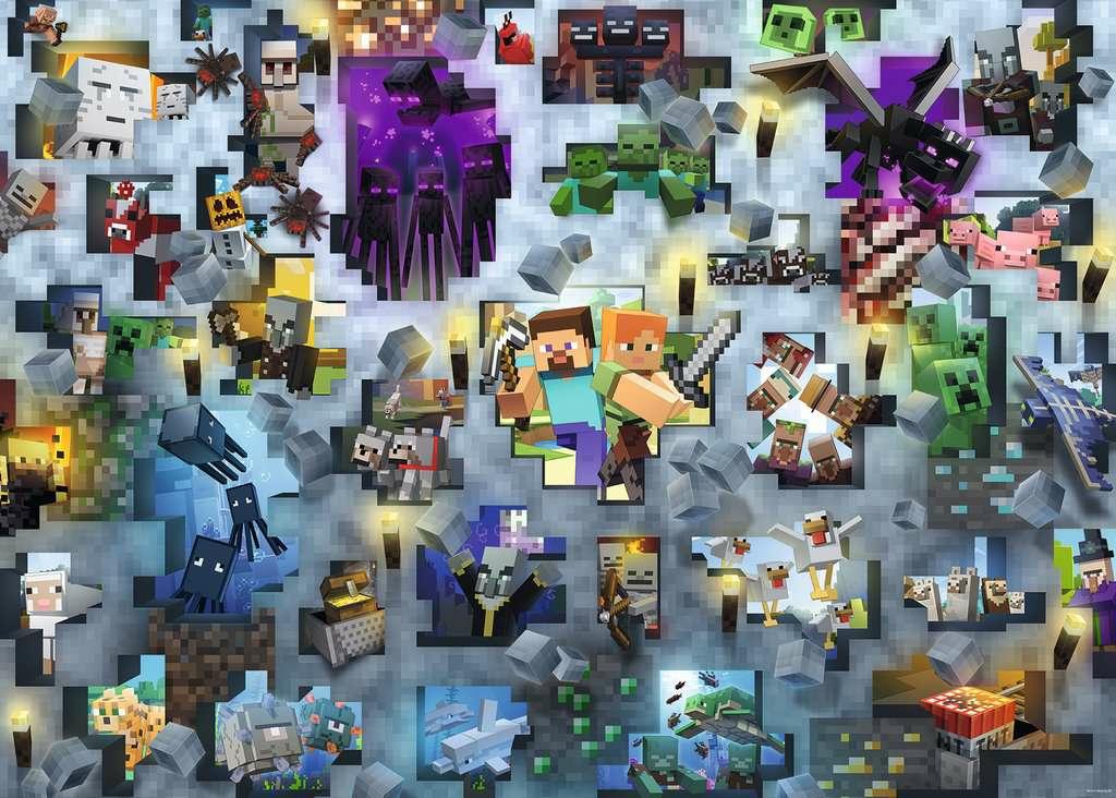 Ravensburger   Puslespil   Minecraft   Mobs   1000   Brikker    12000422    Geekd   Dk