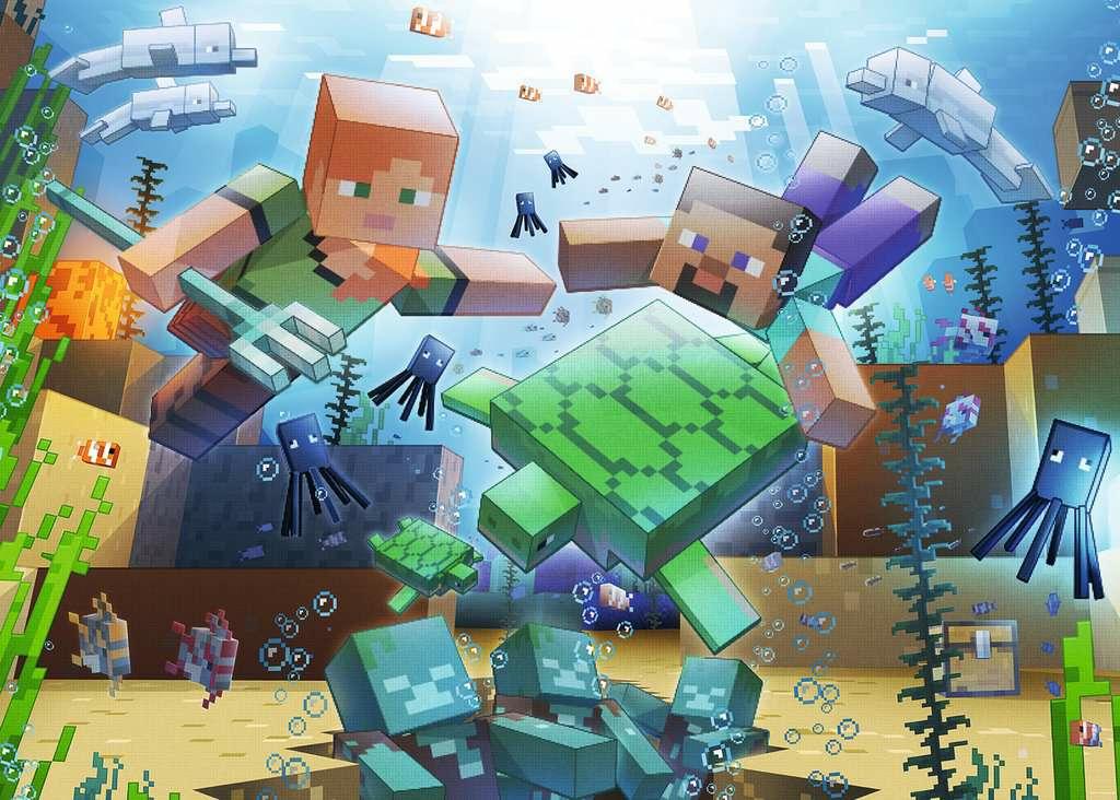 Ravensburger   Puzzle   Minecraft   Mosaic   1000p    12000421