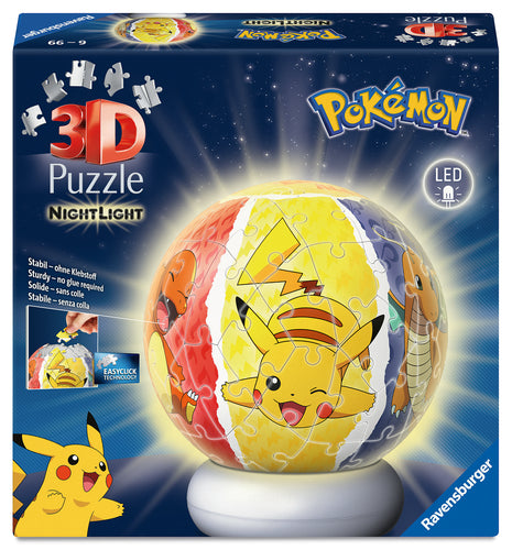 Ravensburger   Puzzle - Ball   Nightlight   Pokémon   72p   Merchandise   Geekd   Dk
