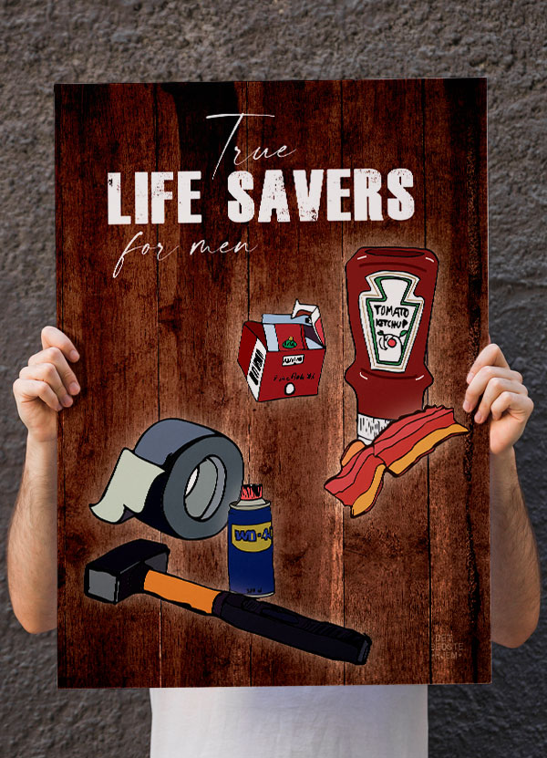 Real Life Savers - Plakat 21 X 29 A4 Kr 199 -