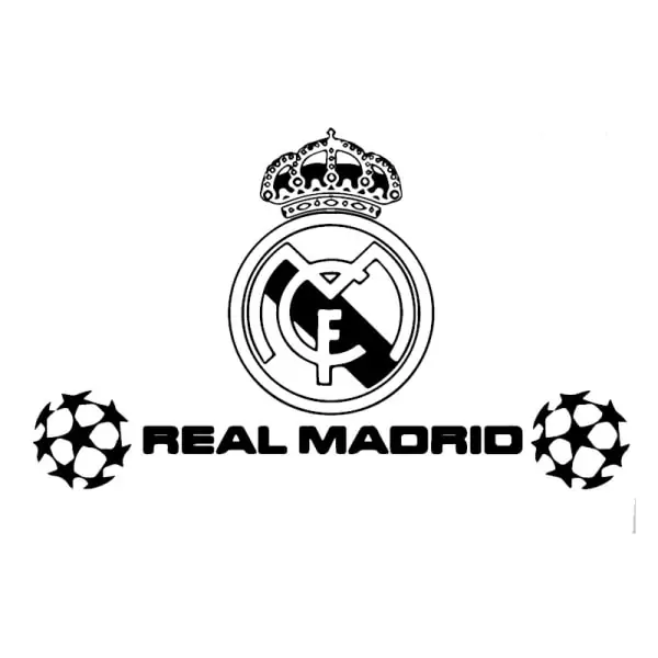 Stor Real Madrid Wallsticker Champions League 97x70cm