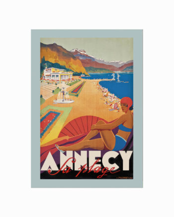 Retro   Plakat    Annecy    La   Plage