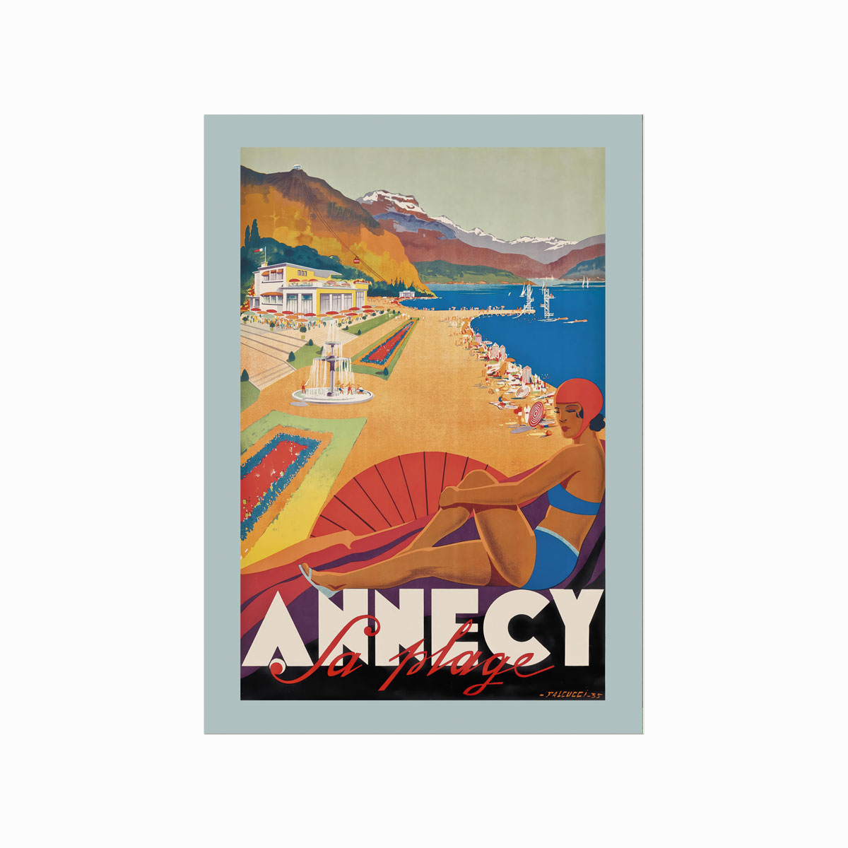 Retro Plakat Annecy La Plage