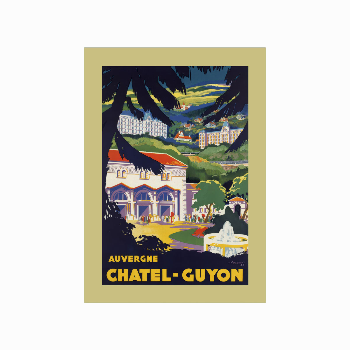 Retro Plakat Auvergne Châtel - Guyon