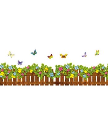 Rigtig   Fint   Blomsterhegn    Flot   Wallsticker   Med   Hegn    Blomster   Mm