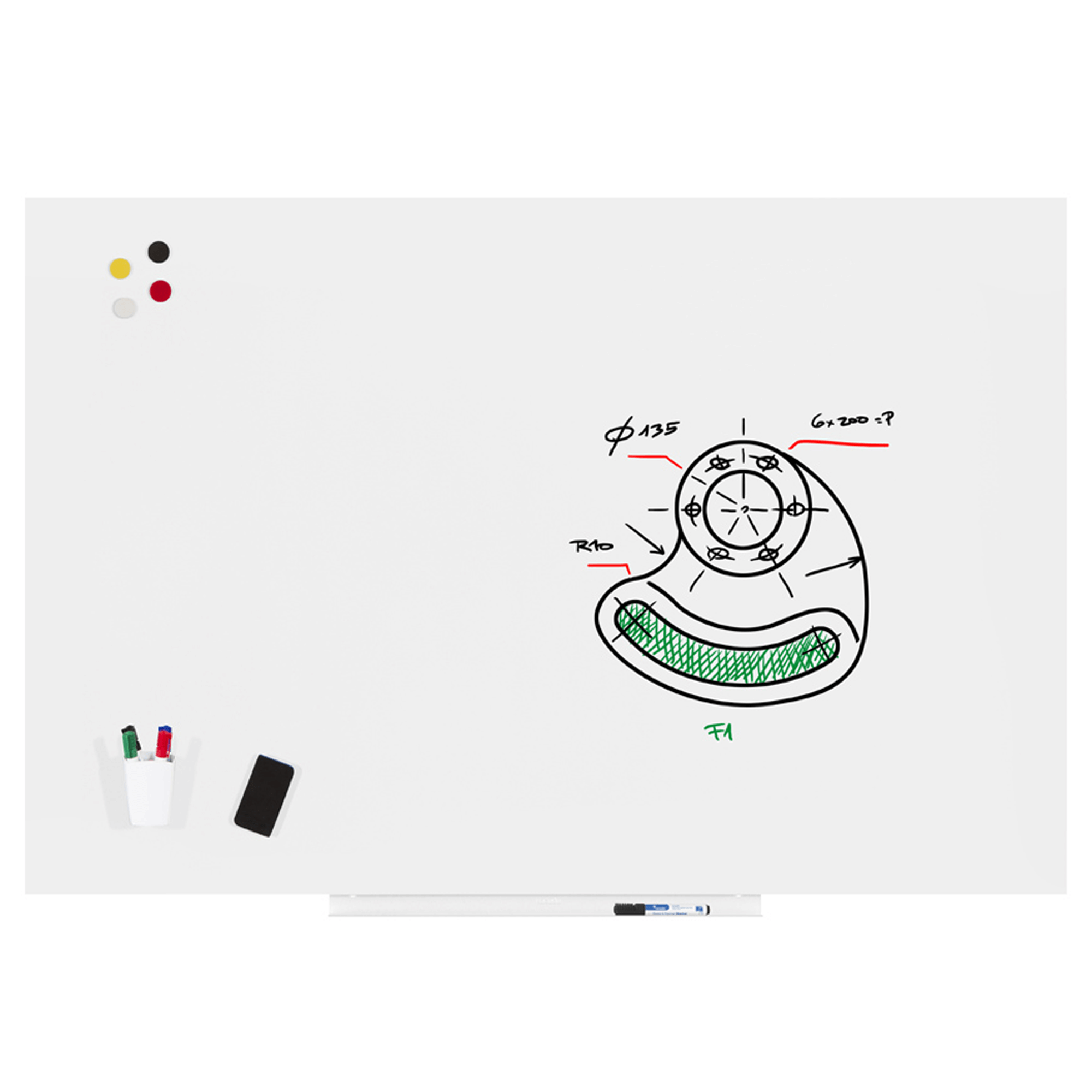 Rocada   Skinwhiteboard   Pro   Overflade   100   X   150   Cm