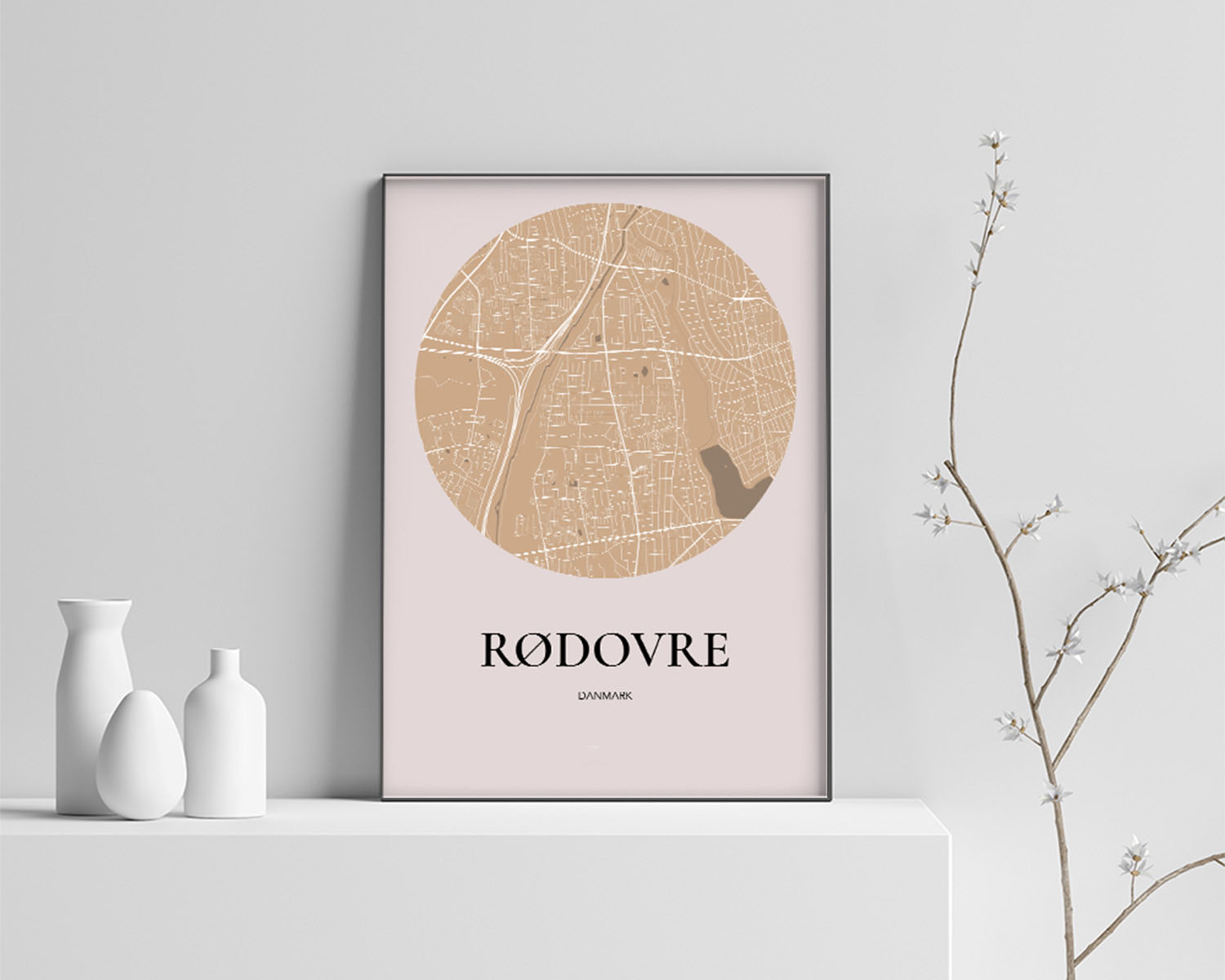Rødovre Plakaten Rundt Kort Guld 30 42 Cm  A3