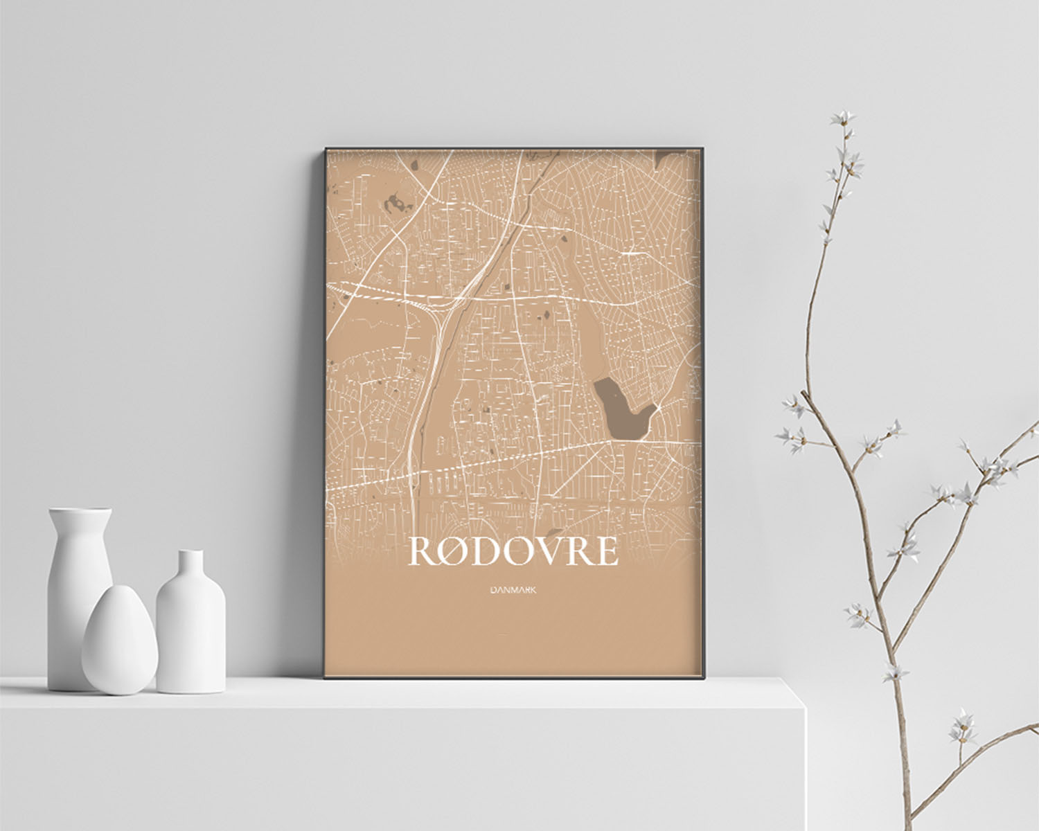 Rødovre Plakaten Fuldt Kort Guld 21 30 Cm  A4