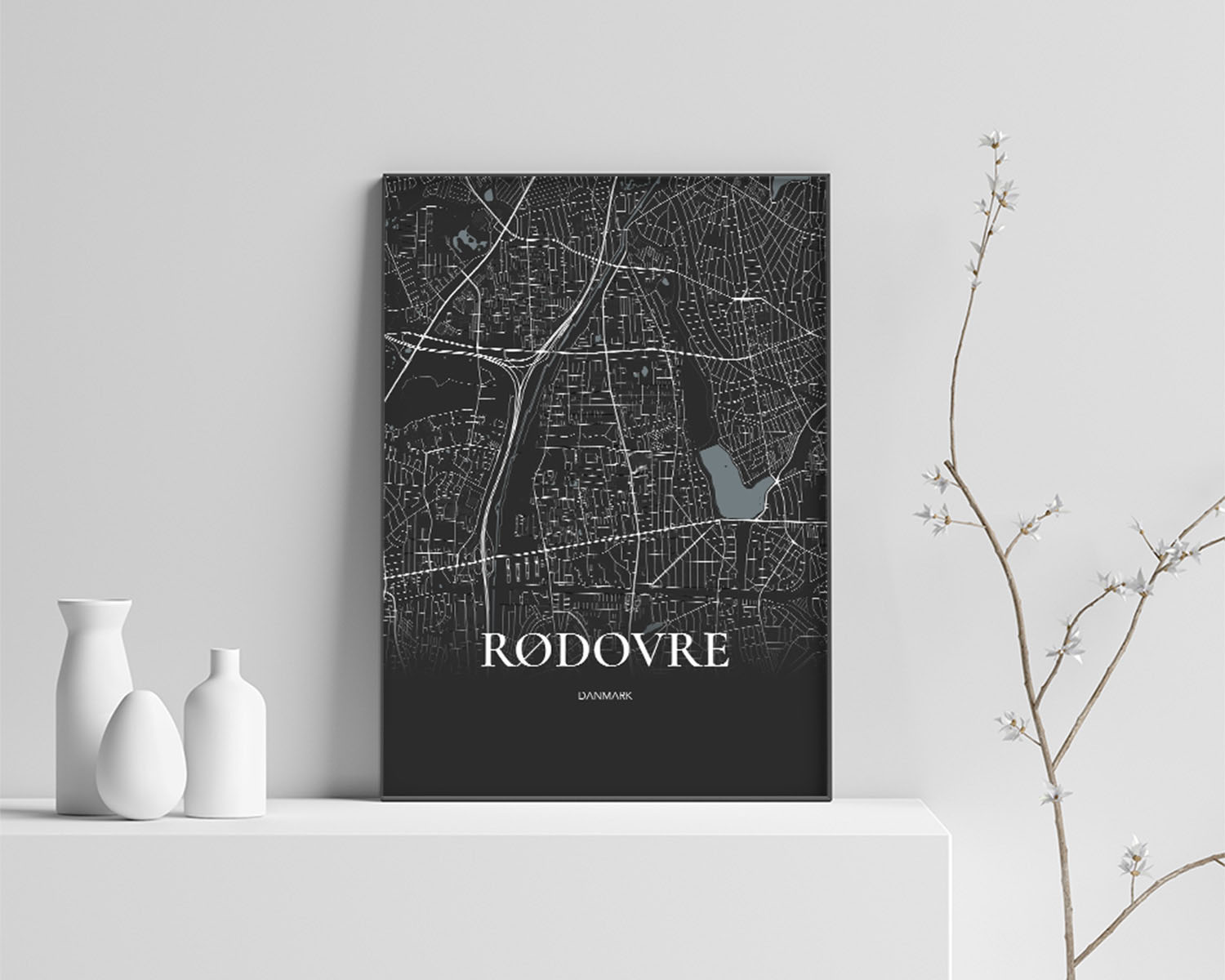 Rødovre Plakaten Fuldt Kort Sort 50 70 Cm  B2