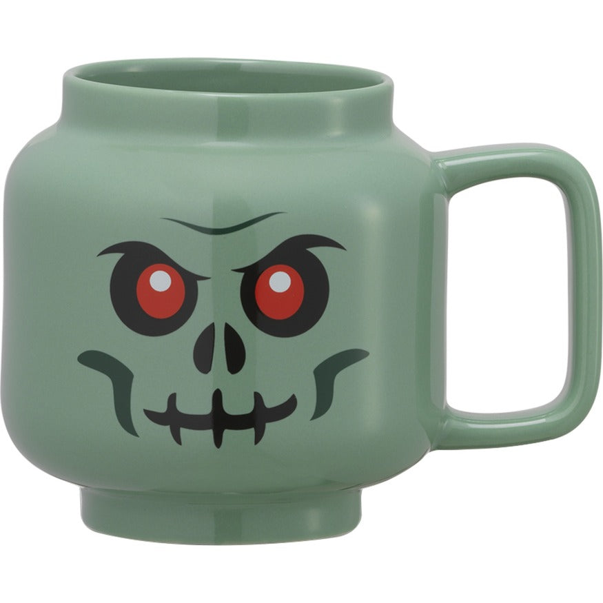 Room   Copenhagen   Lego   Ceramic   Mug   Green   Skeleton    Large    Grey - Green    Kop   Geekd   Dk