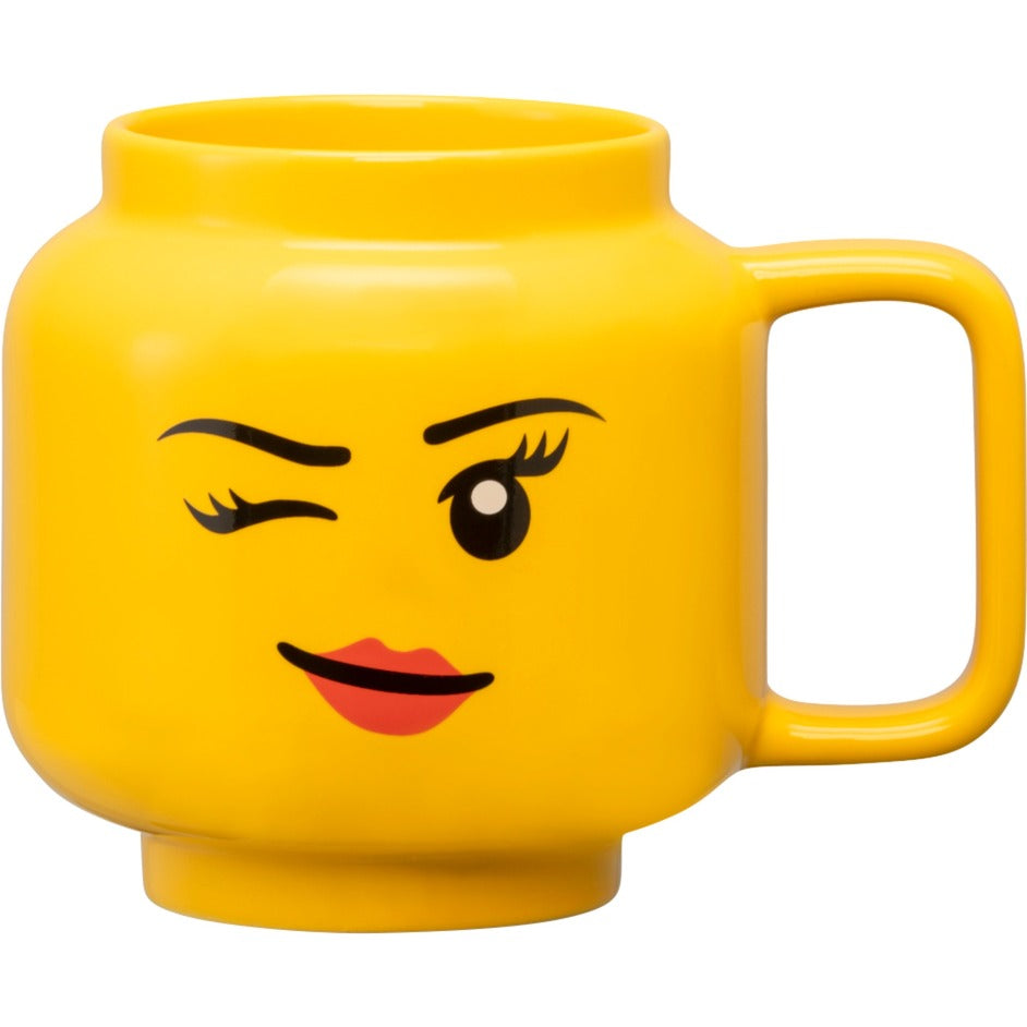 Room   Copenhagen   Lego   Ceramic   Mug   Winking   Girl    Large    Yellow    Kop   Geekd   Dk