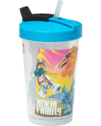 Room   Copenhagen   Lego   Mug   With   Straw   Ninjago   Classic   Black    Black   Red    500ml    Kop   Geekd   Dk