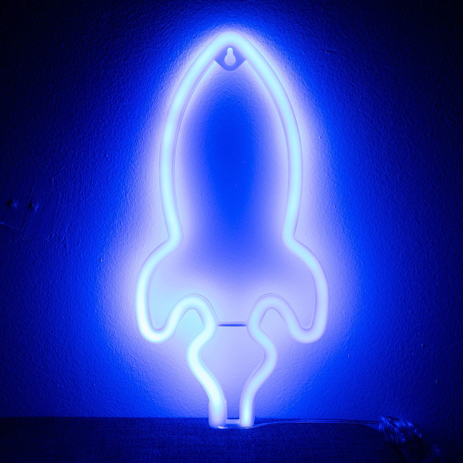 Rum   Raket   Neon   Led   Lampe   Blå