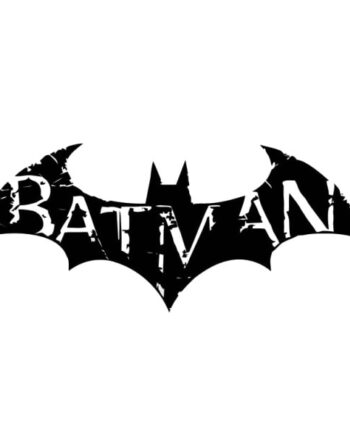 Rustikt   Batman   Logo    Flot   Batman   Wallsticker   Til   Væggen    57x25cm