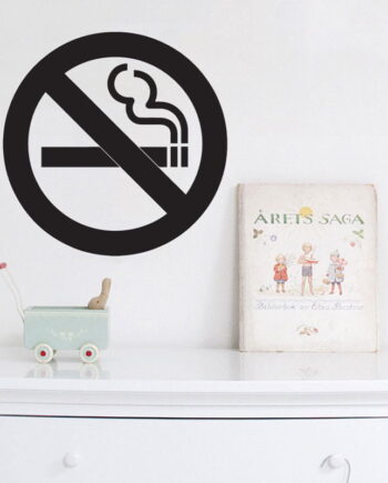 Rygning   Forbudt   Skilt   Wallsticker