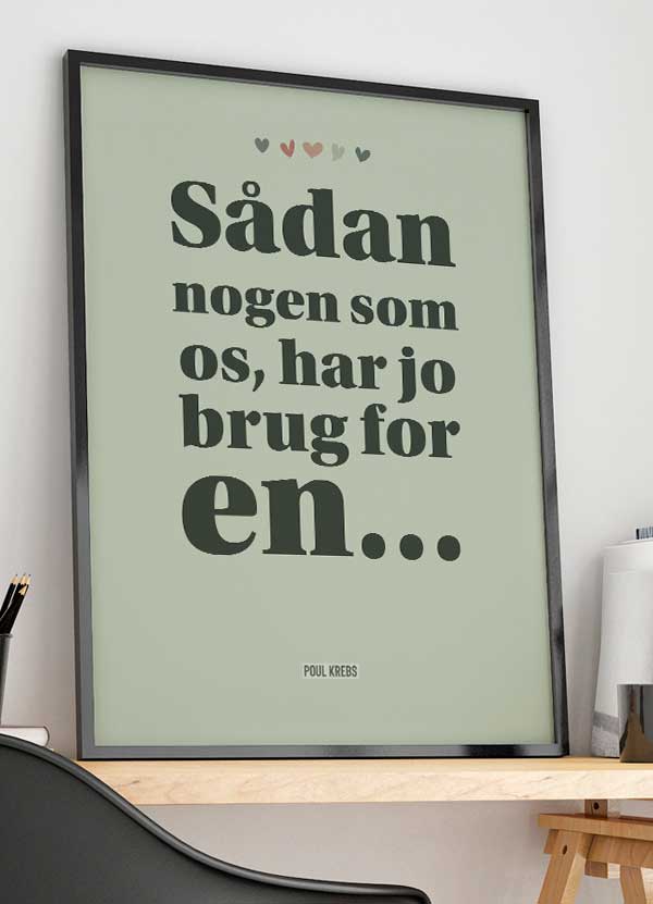 Sådan   Nogen   Som   Os   Poul   Krebs - Plakat   Med   Ord   21   X   29        A4    Kr    199  -