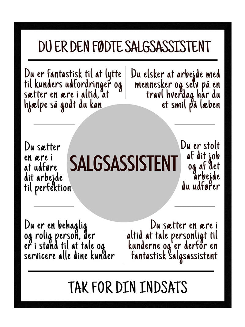 Salgsassistent   Plakat