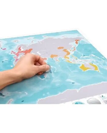 Scratch   Map   Oceans   Verdenskort   Med   Skrabefelter
