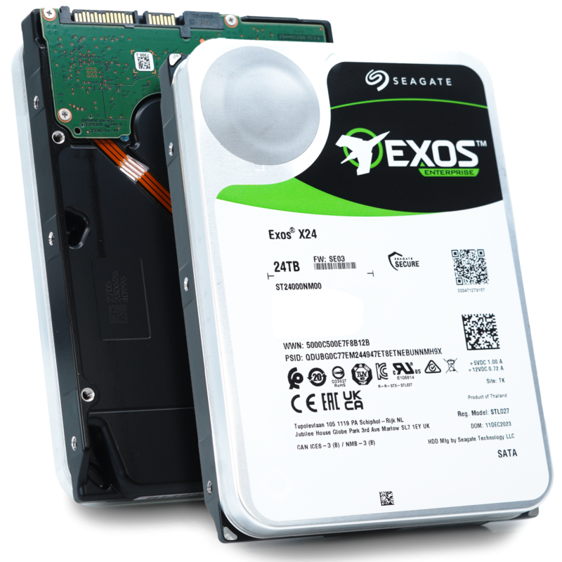 Seagate Exos Harddisk St24000nm000c - Fr 24tb Sata - 600 7200rpm Factory Refurbished Hdd Geekd Dk