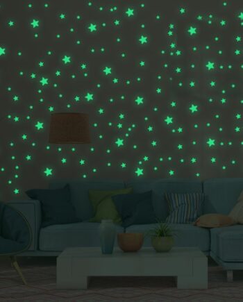 Selvlysende   Wallsticker   Med   Stjerner    Stjerner   Og   Flere   Stjerner    Hele   333   Stk