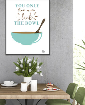 Serie       Lick   The   Bowl - Plakat   21   X   29        A4    Kr    199  -